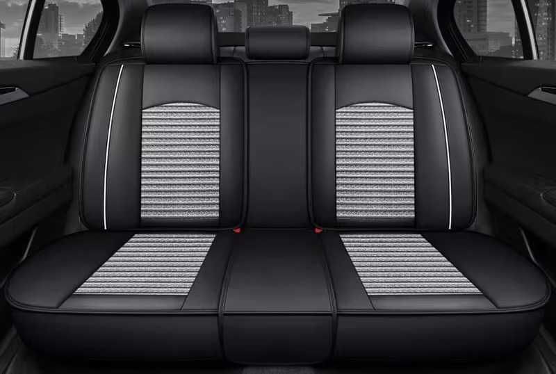 Луксозна универсална автомобилна тапицерия кожа + текстил - различни цветове