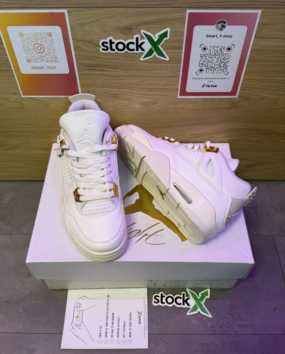 Air Jordan 4 Retro Metalic Gold Poze Reale Marimi 36-45