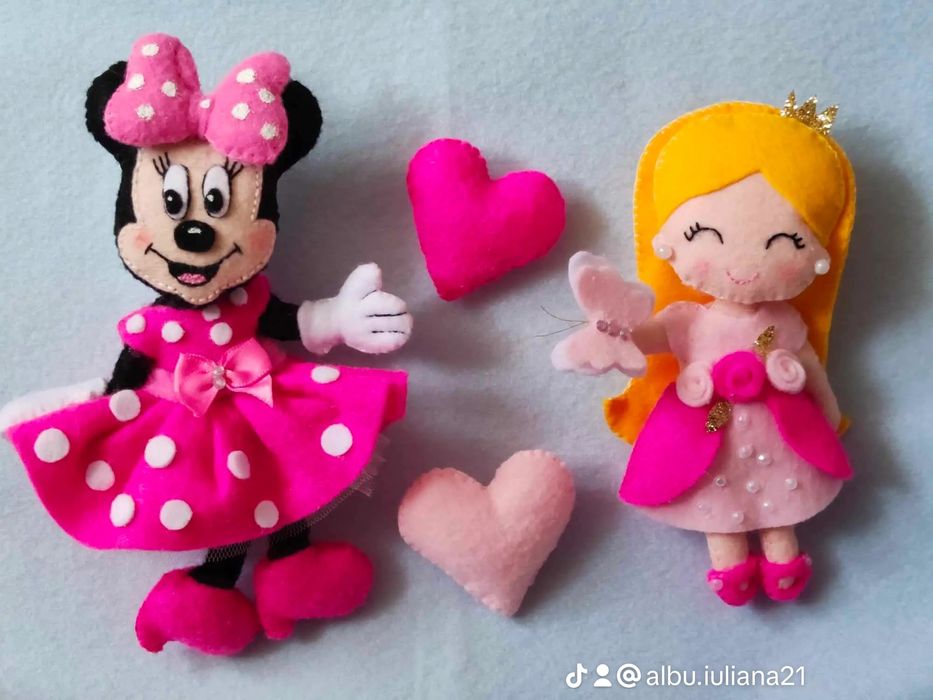 Figurine fetru pentru lumanari botez