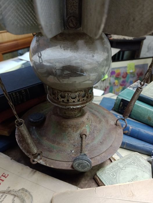 Lampa cu gaz. 1900/1920.Lustra cu gaz.pentru tavan.