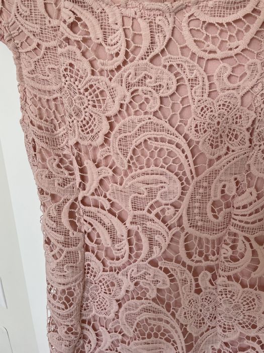 Rochie New Yorker marime 34 roz cu dantela