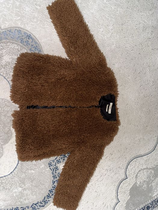 Мех куртка почти как новая , манго