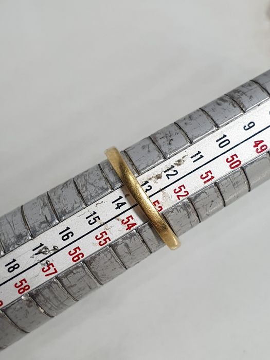 Inel de logodnă din aur de 18K cu diamant natural 0.20 ct mărimea 53