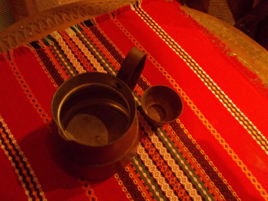 Медна каничка за вино/кафе  с чаша