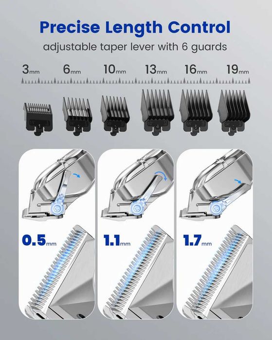 Машинка за подстригване, тример със 6 приставки  за мъже от  GLAKER