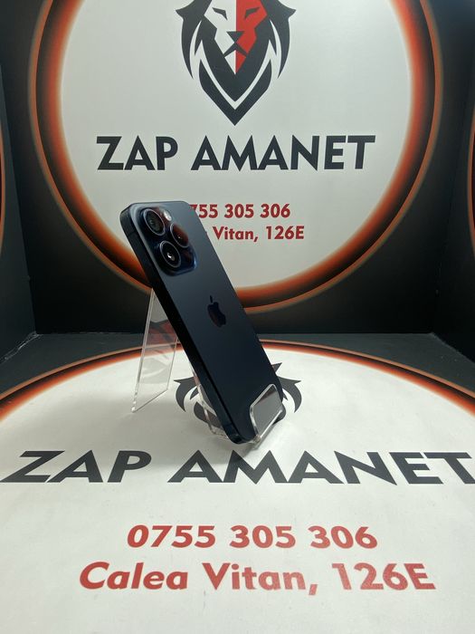 ZAP AMANET VITAN - iPhone 15 Pro - Black - 256GB - Baterie 80%