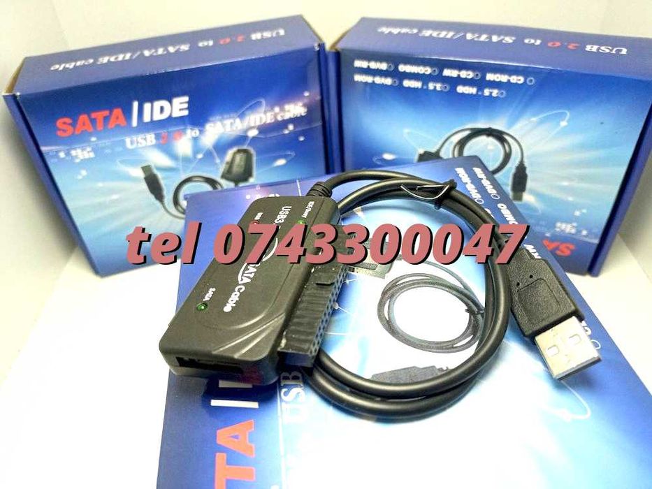 Cablu Adaptor Sata Serial Ata Ide Cu Alimentator Pentru Dvd Rw Hard D
