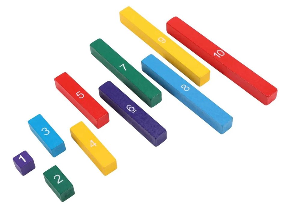 Монтесори математически летви с числа , стикове / дървени играчки