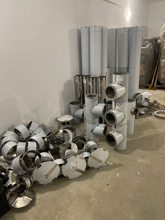 Horn de inox Coș de fum Burlane din inox izolate!