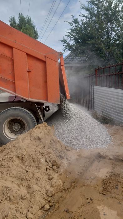 Щебень отсев песок баласт грунт пгс