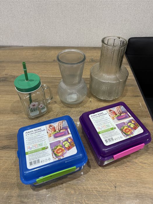 Органейзер ваза стеклянная банка