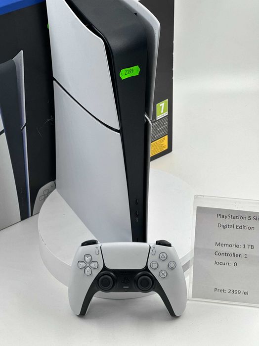 PlayStation 5 Slim Digital Edition 1 Controller Garantie 24 Luni CashBox