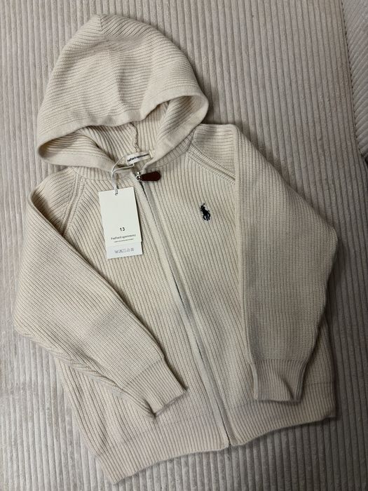 Детско плетено горнище Ralph Lauren стил – кремаво – ново – 130