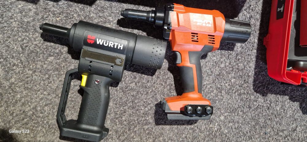 Hilti ,Wurth pistol de popnituri pe acumulatori