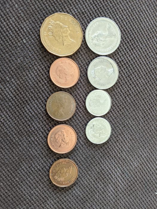Монети Канада CAD Canadian dollar CA$ 9 бр.