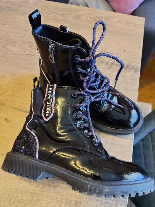 Боти за момиче лачени Pepe jeans,номер 33