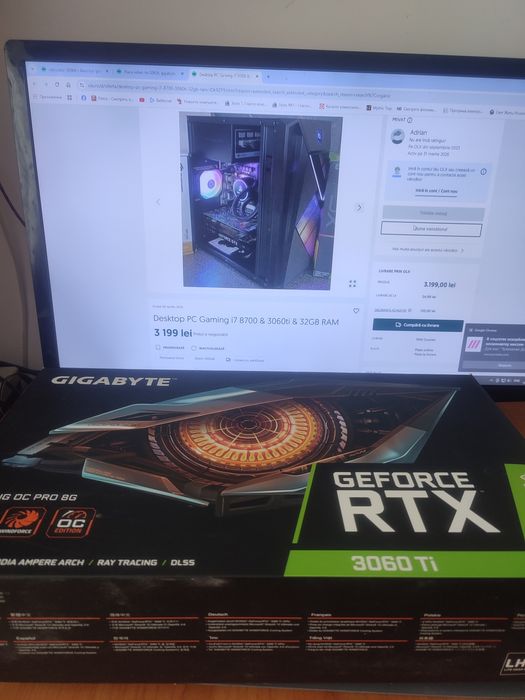 PC Gaming i7-8700k rtx3060ti 16gb ram Siret • OLX.ro