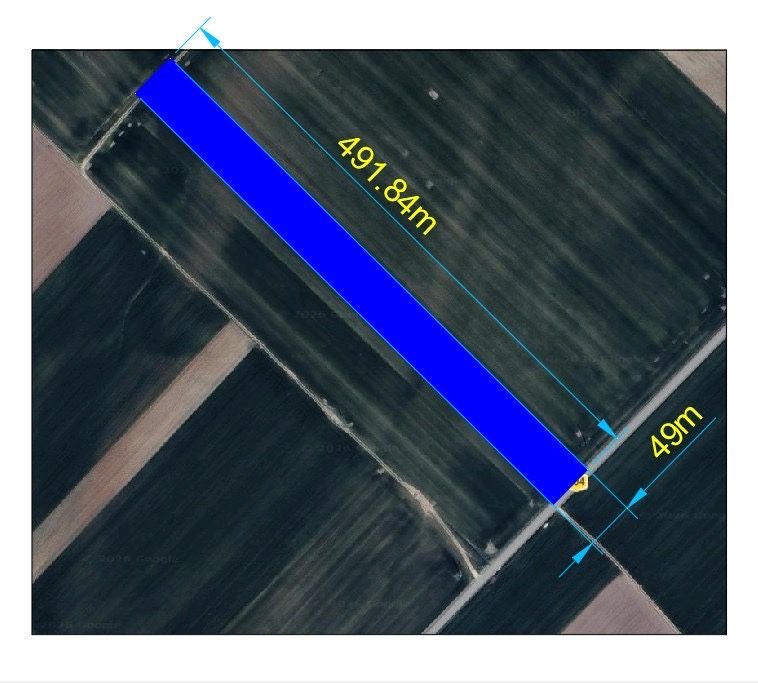 Vând teren agricol 2.41 Ha - Zona Hanul Ancuței, deschidere 49 m la drum