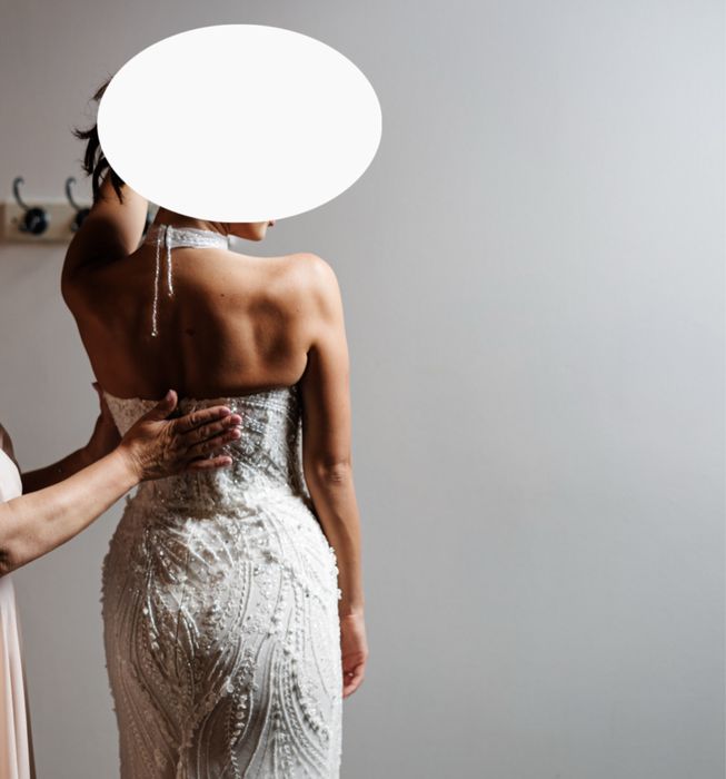 Rochie de mireasă brodată manual vibe italian