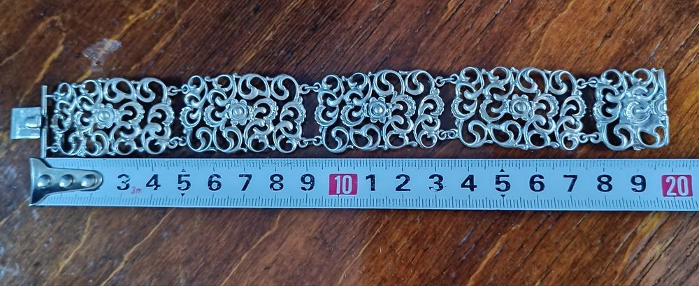 Серебряный браслет 925 проба Европа 60е годы .