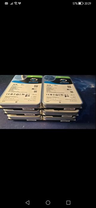 НОВА ЦЕНА ! ! ! Продавам: Употребявани Seagate SkyHawk 16TB HDD (7200