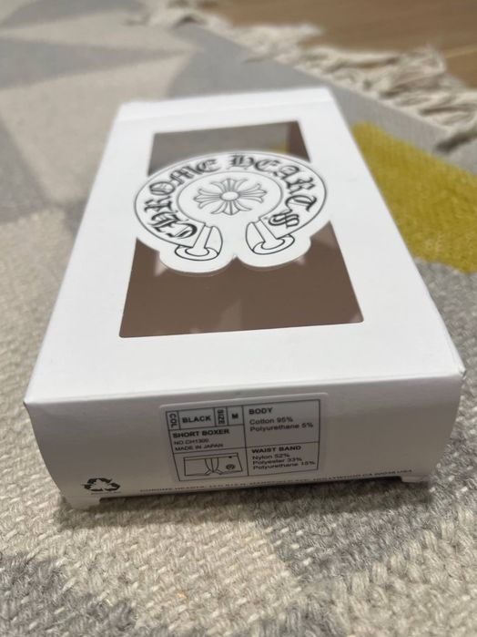 Boxeri bărbați Chrome Hearts, negri, logo alb discret, M sau L, noi, nepurtați, cu cutie