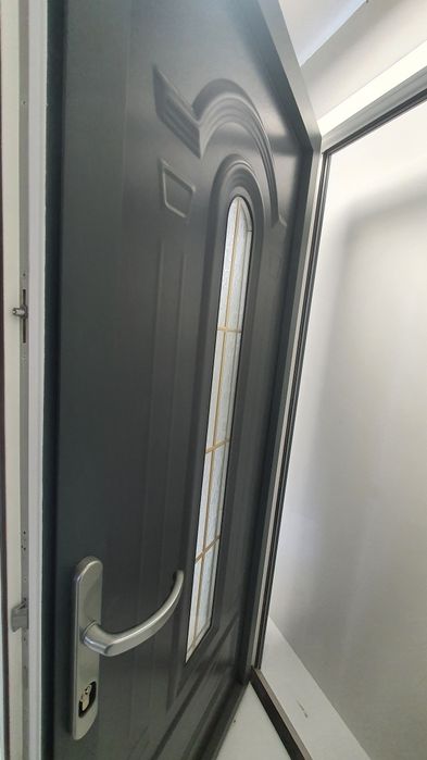 Usa de termopan lemn+aluminium exterior de calitate premium