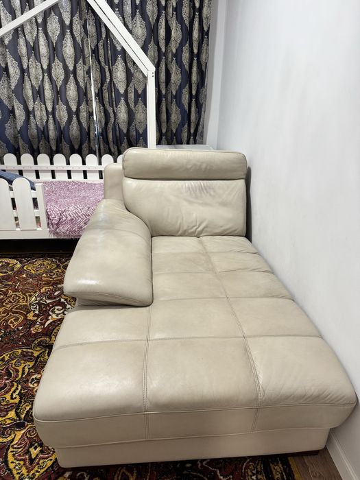 Диван и кресло кожаные