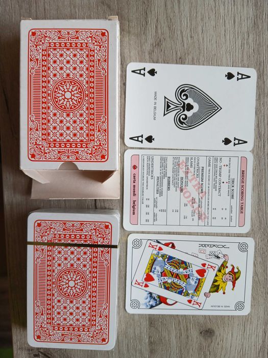Стари карти за игра 2 тестета комплект за Бридж