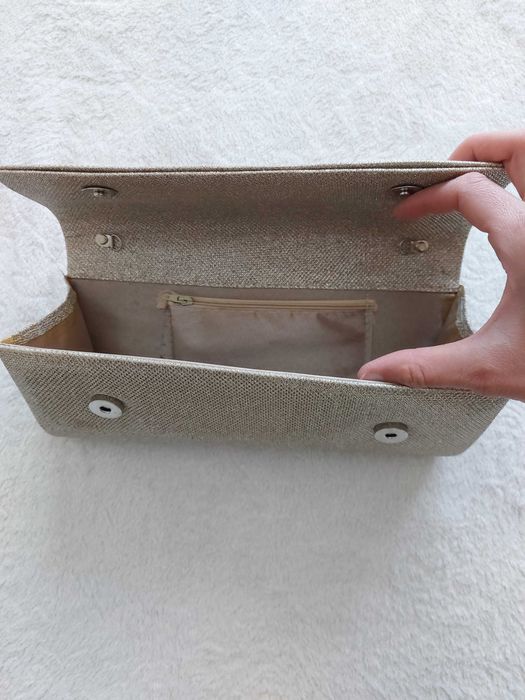 Дамска официална златна чанта