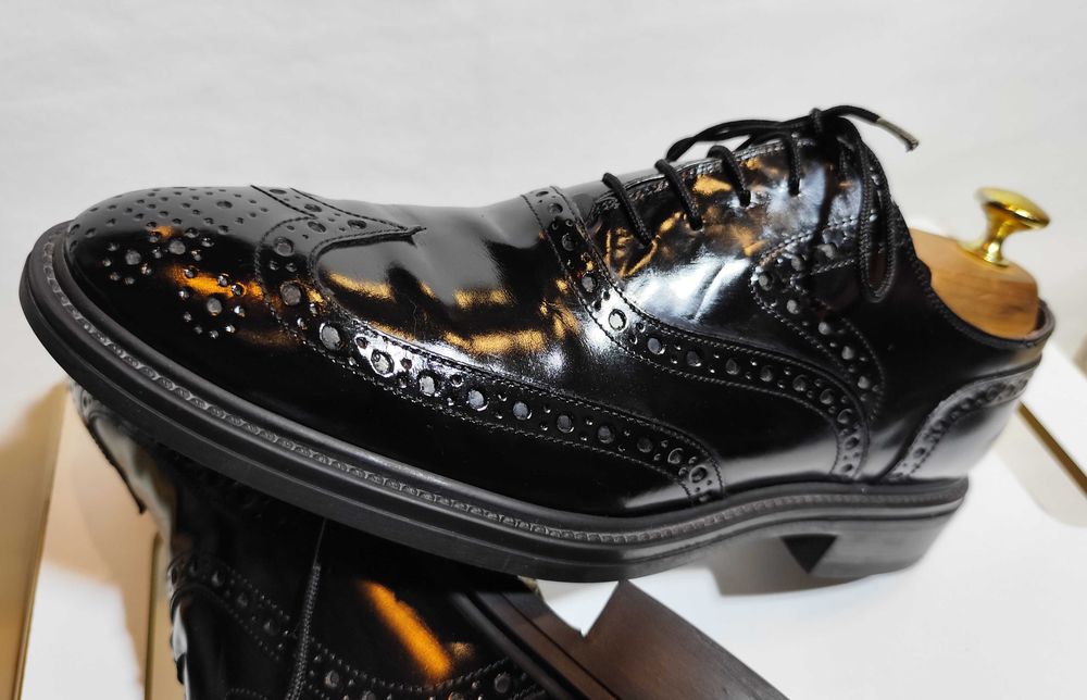 Pantofi oxford brogue41.5 42 lucrati manual Lavoratione Artigianale