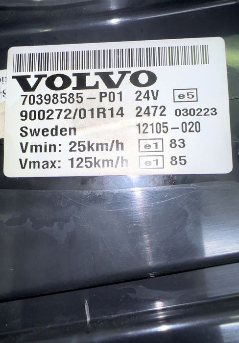 70329295 Ceas de bord VOLVO B7, B8, B9, B12 bus (2005-) VOLVO