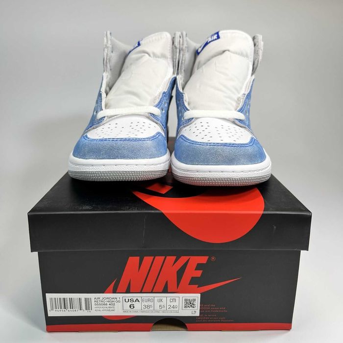 Adidasi Sport Nike Air Jordan 1 High Hyper Royal - Verificare Colet