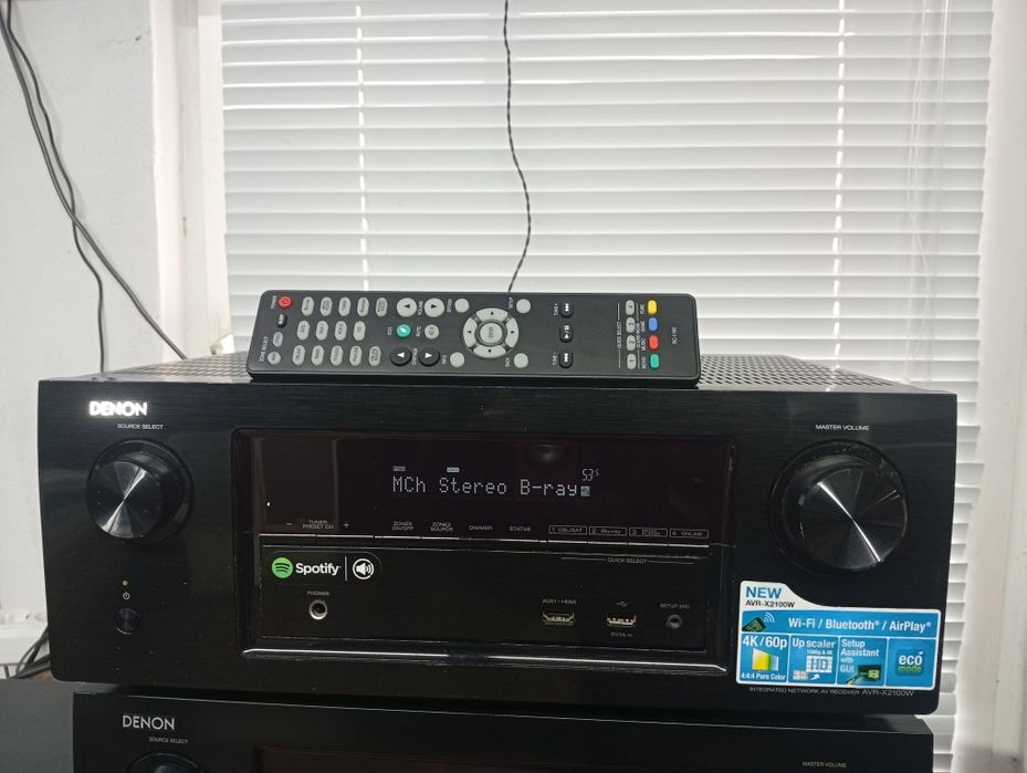 7.2 канален ресивър DENON AVR-X 2100 Bluetooth 4K Wi-fi