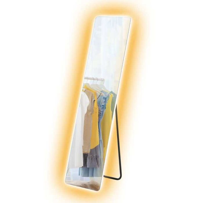 HOMCOM LED огледало в цял ръст, сензорно управление, димируемо