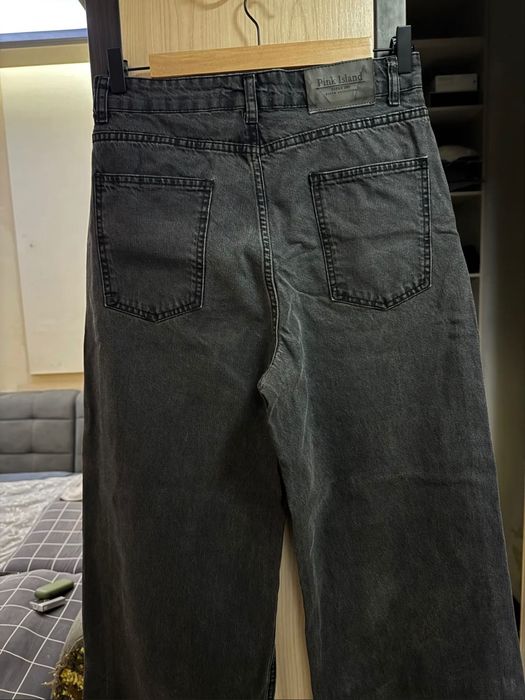 Прямые джинсы pink island (графитовый деним)