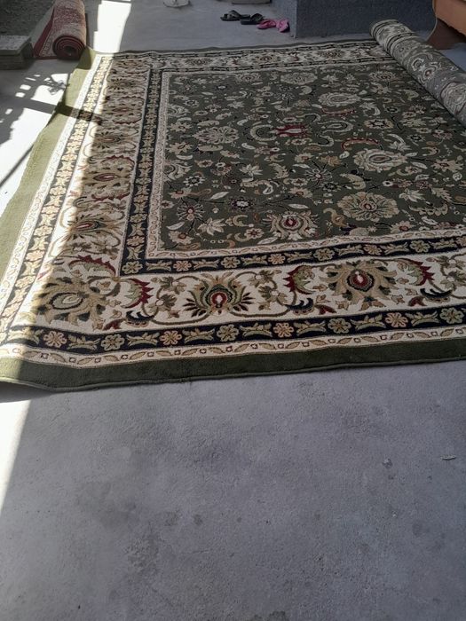 Ковер зеленый шерстяной 3м×5м