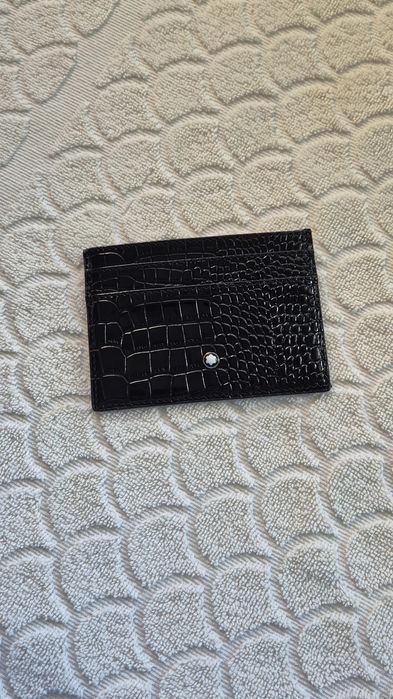 Cardholder Montblanc din piele lucioasa