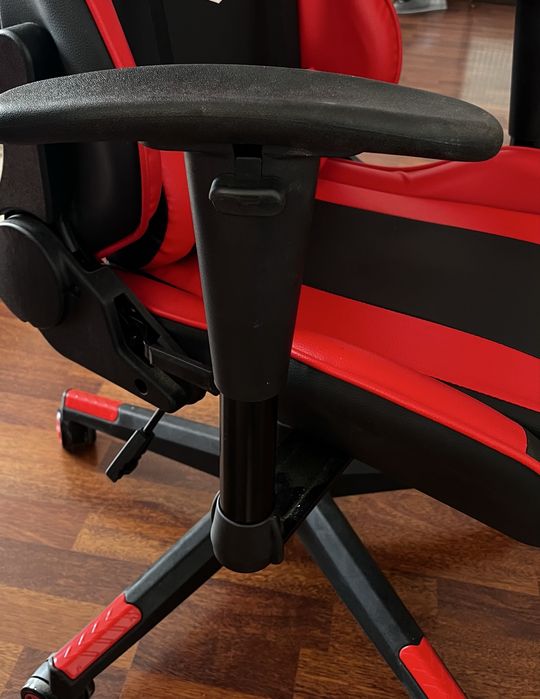 Scaun gaming MYRIA MG7409, piele ecologica, negru/rosu