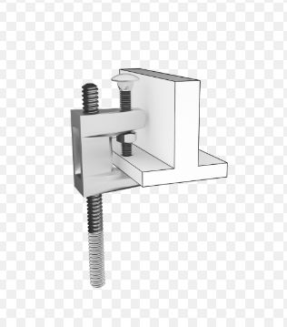 suport menghina cu gaura filetata pentru prindere pe grinda metalica