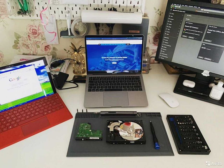 Ремонт компьютеров замена комплектующих установка Windows есть выезд