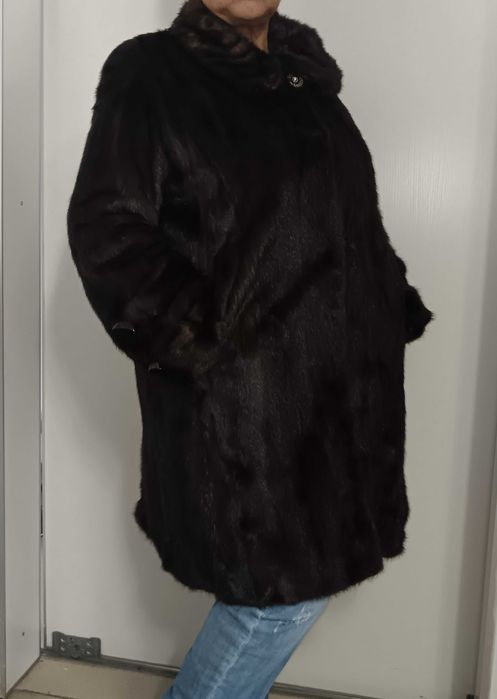Женская шуба, натуральная норка, 54 размер