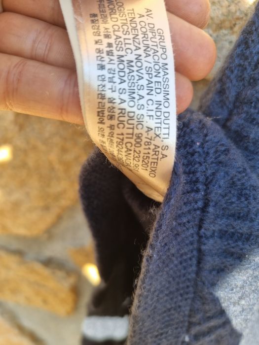 Poncho de lână Massimo Dutti