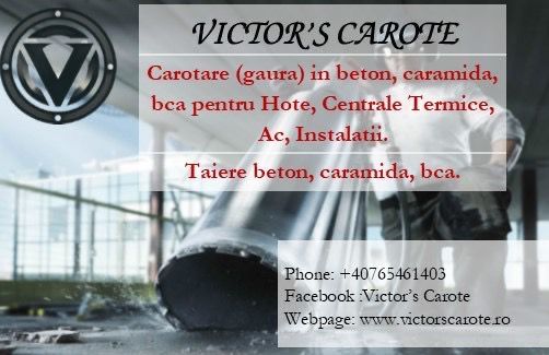 Taiere beton gol usa geam carotare decupare gaura hota