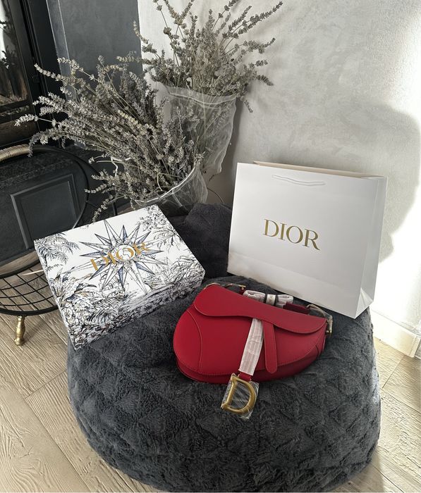 Dior Saddle Bag Red 24 x 20 x 11 cm