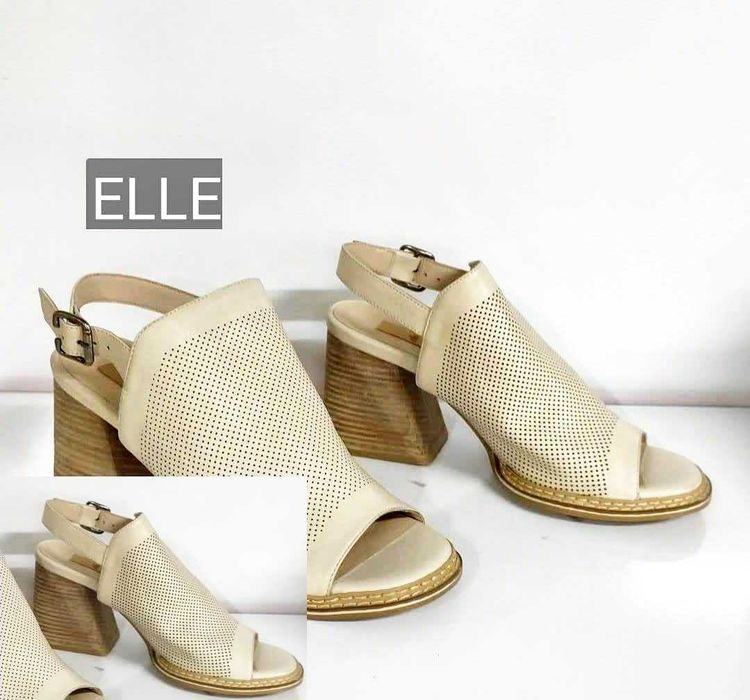Эксклюзивные кожаные туфли босоножки сабо ELLE бохо, 39р, люкс, Турция