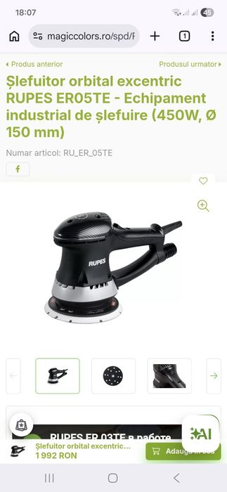Masina de slefuit Rupes ER05TE* perfect functional*