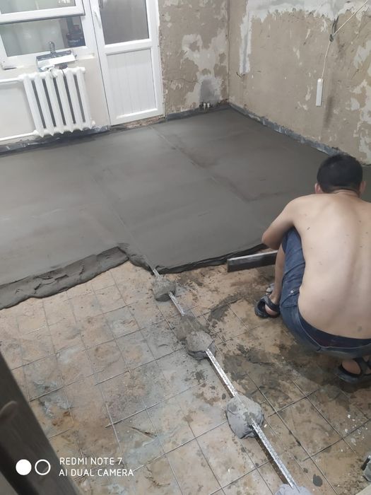 Стяжка ламинат паркет