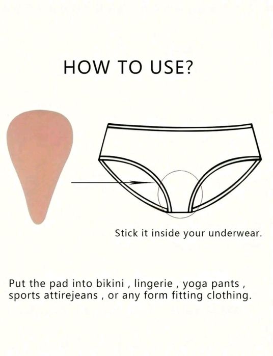 Pad silicon invizibil pt chilot, bikini femei autoadeziv anti cameltoe