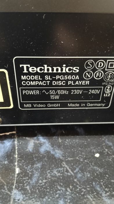 CD player deck Technics sl -pg580a